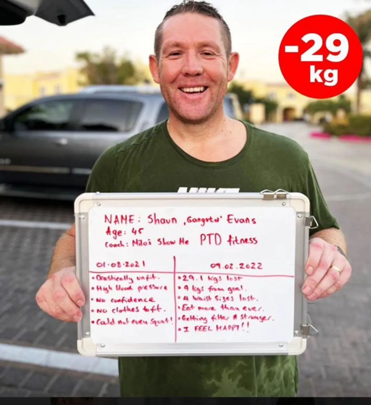 Real PTD Fitness client transformation in Dubai