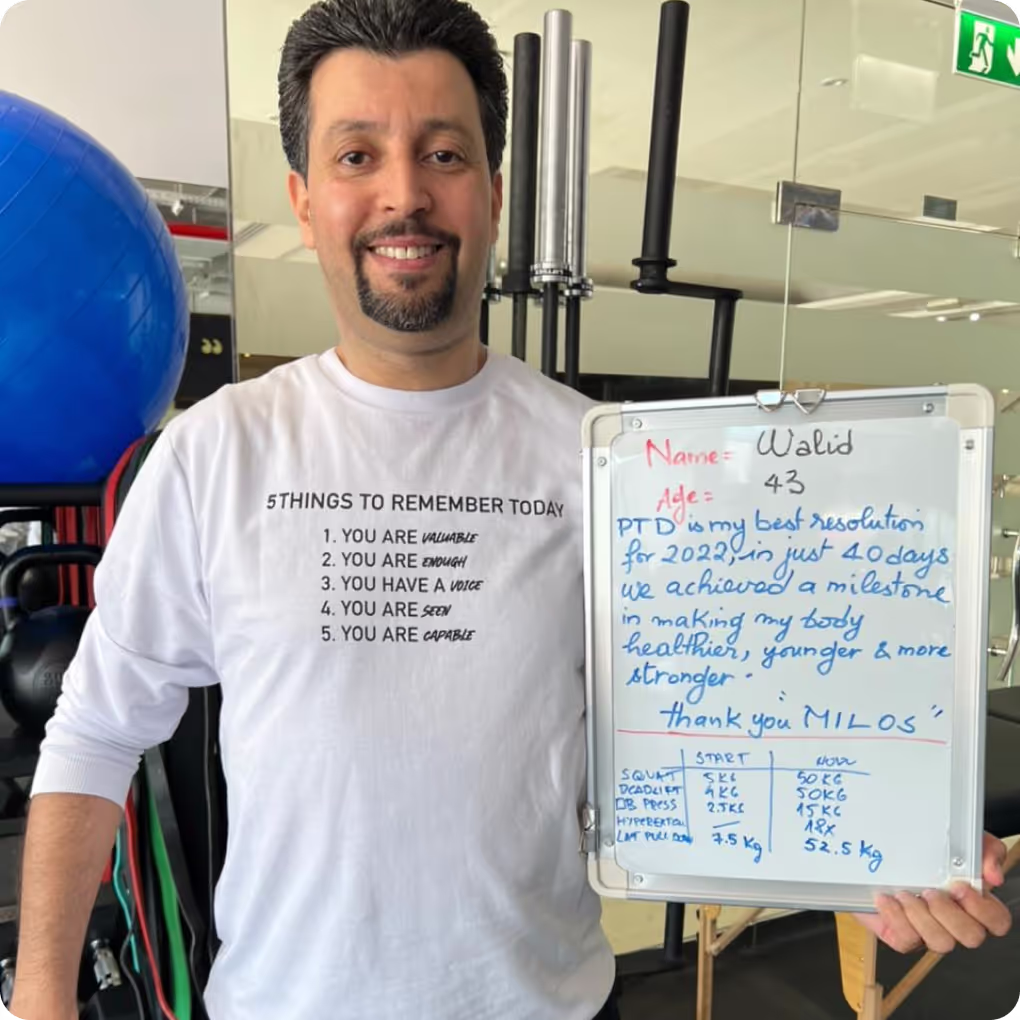 Real PTD Fitness client transformation in Dubai